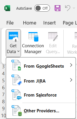 Click Get Data.