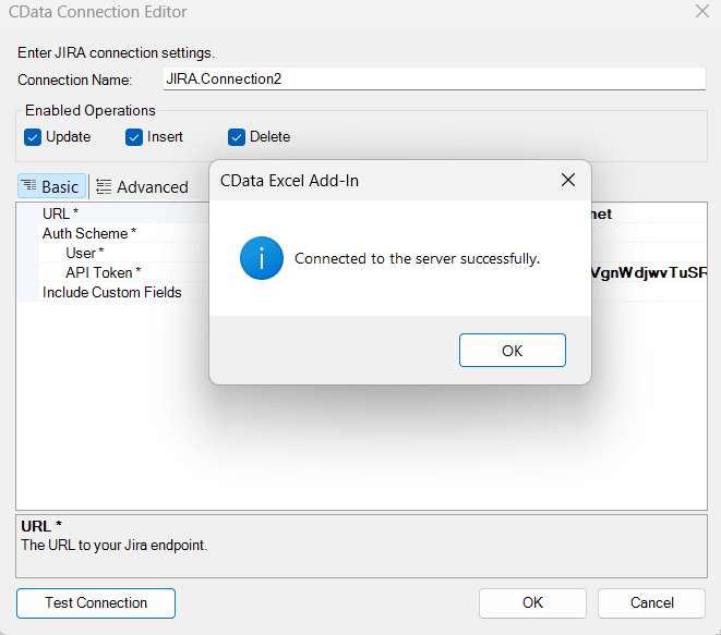 Click Test Connection.