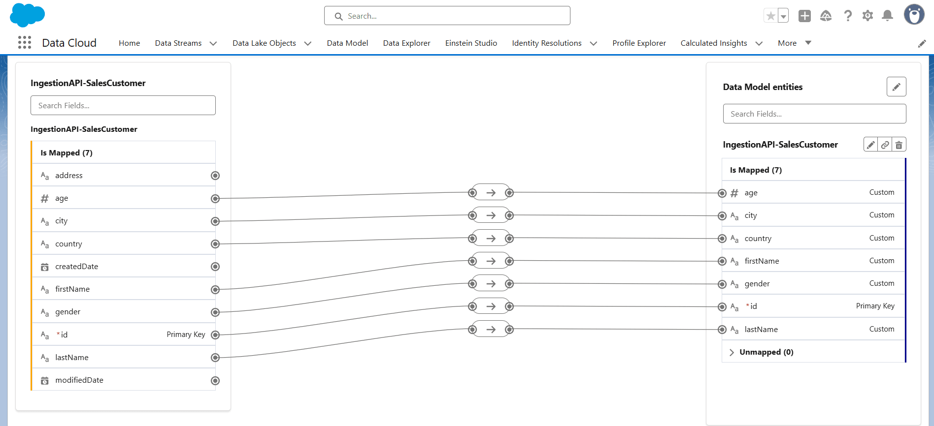 Create and save the mappings