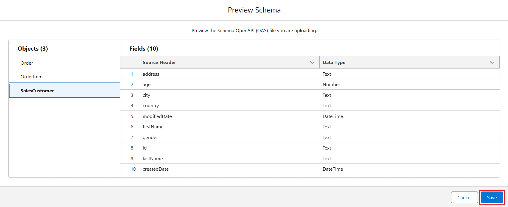 Preview Schema