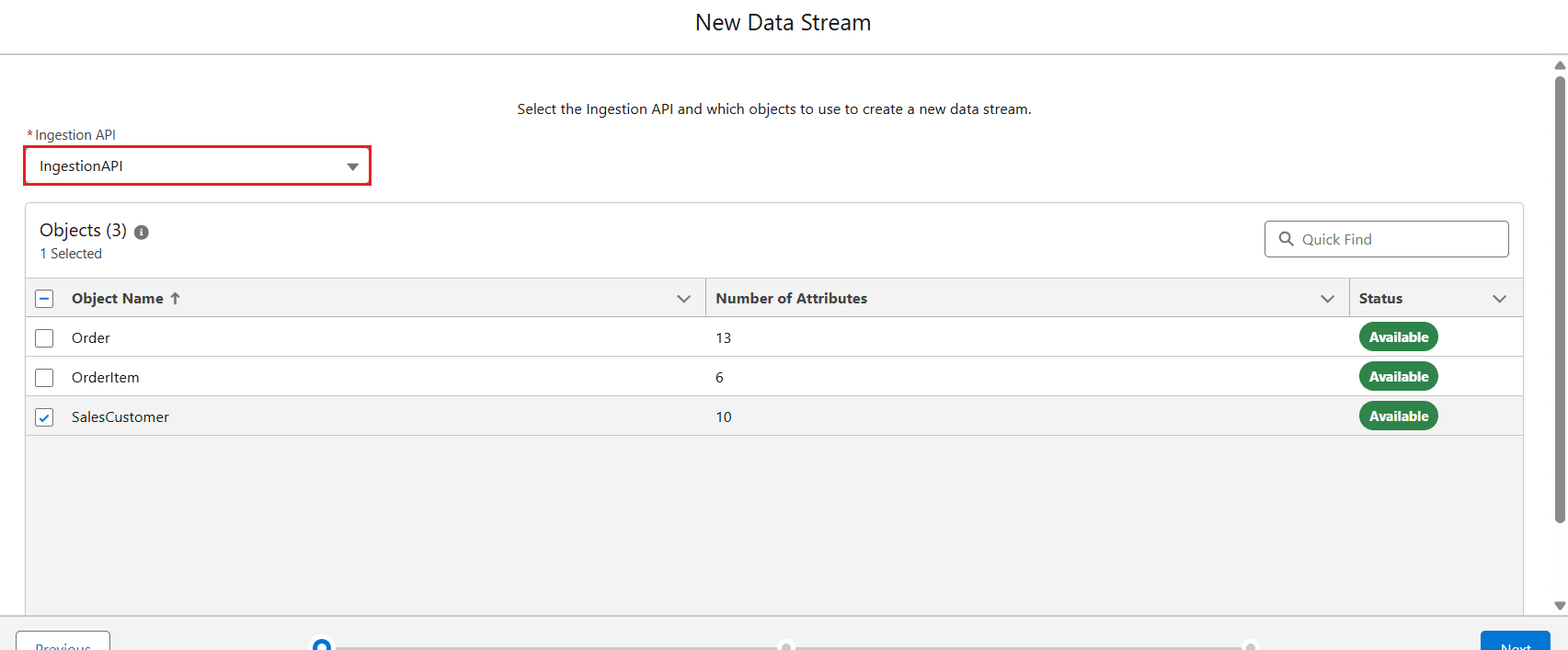 Select an object previously defined and added