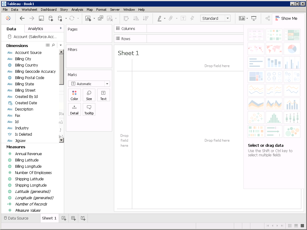Salesforce Account Data via the CData ODBC Driver