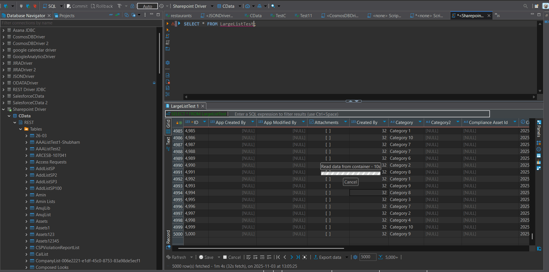 REST pagination CData REST automatic pagination screenshot