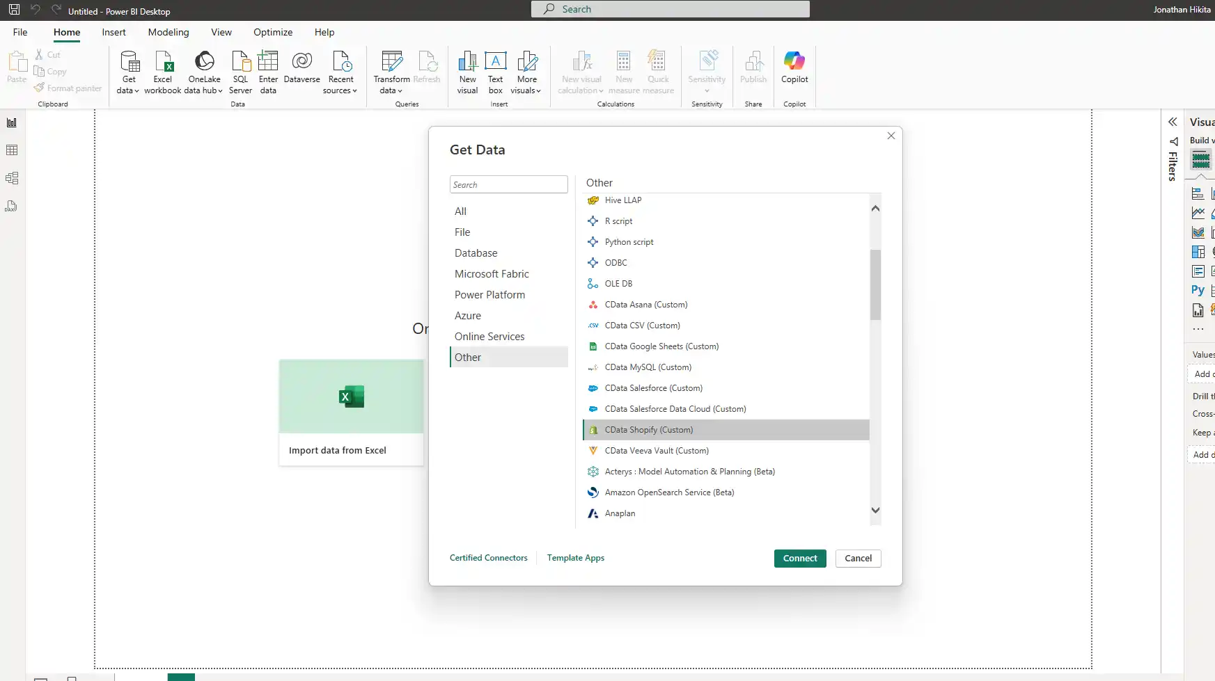 Connect to Shopify from Power BI