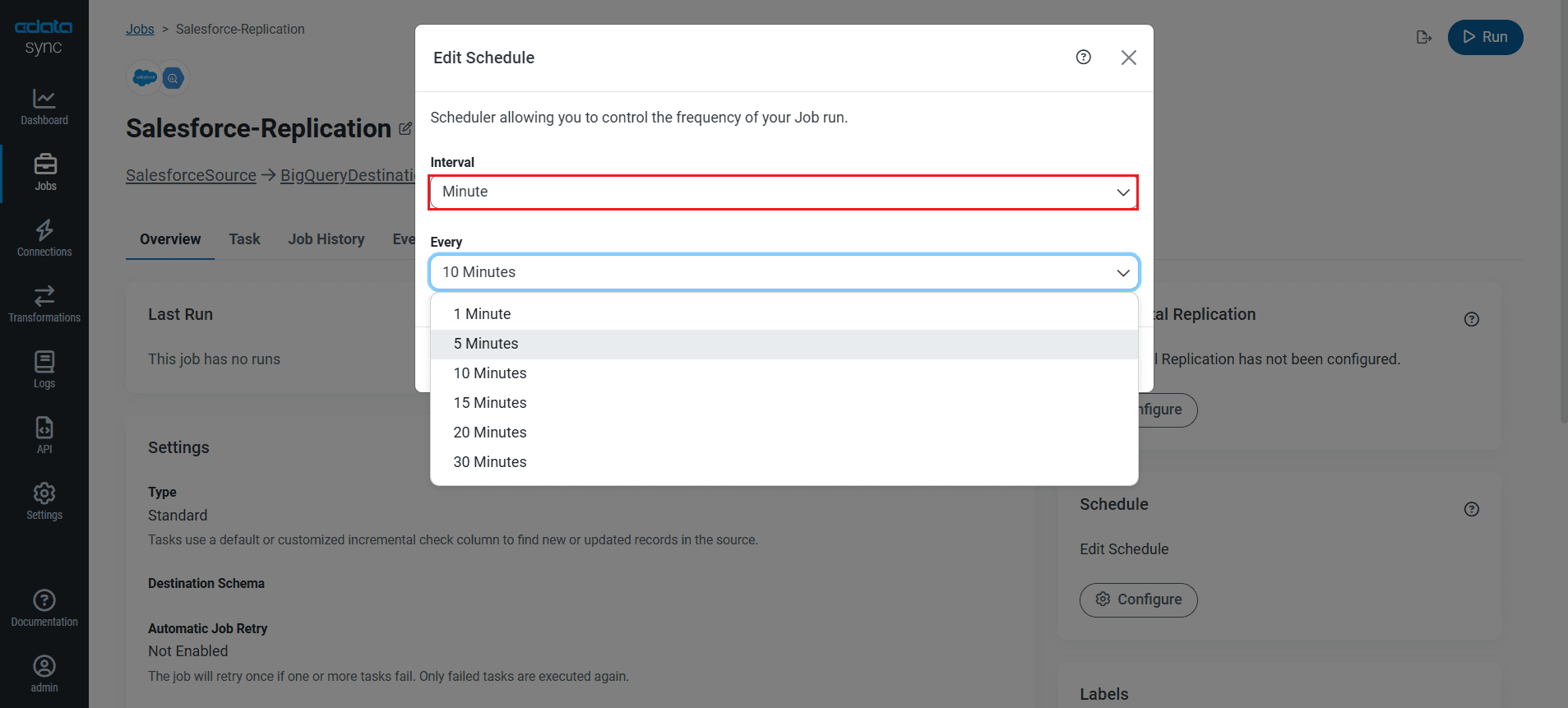 Schedule your job to run automatically.