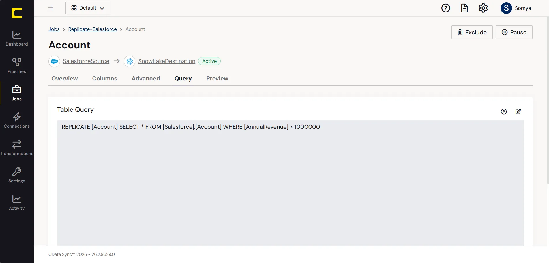 Configure a replication Transform.