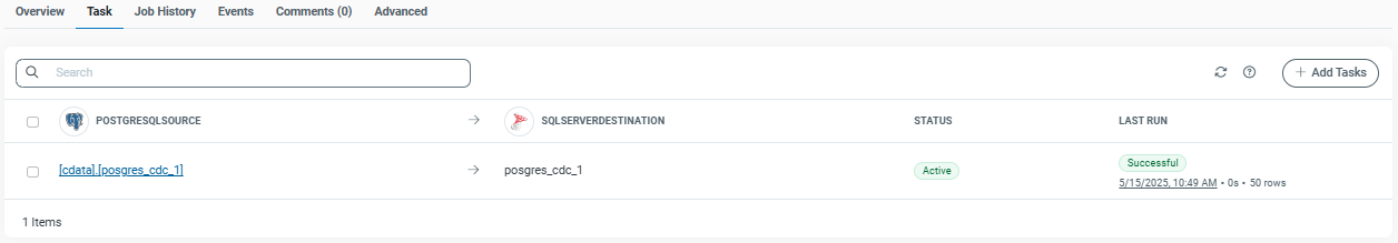 Traditional CDC Initial Job Run Success