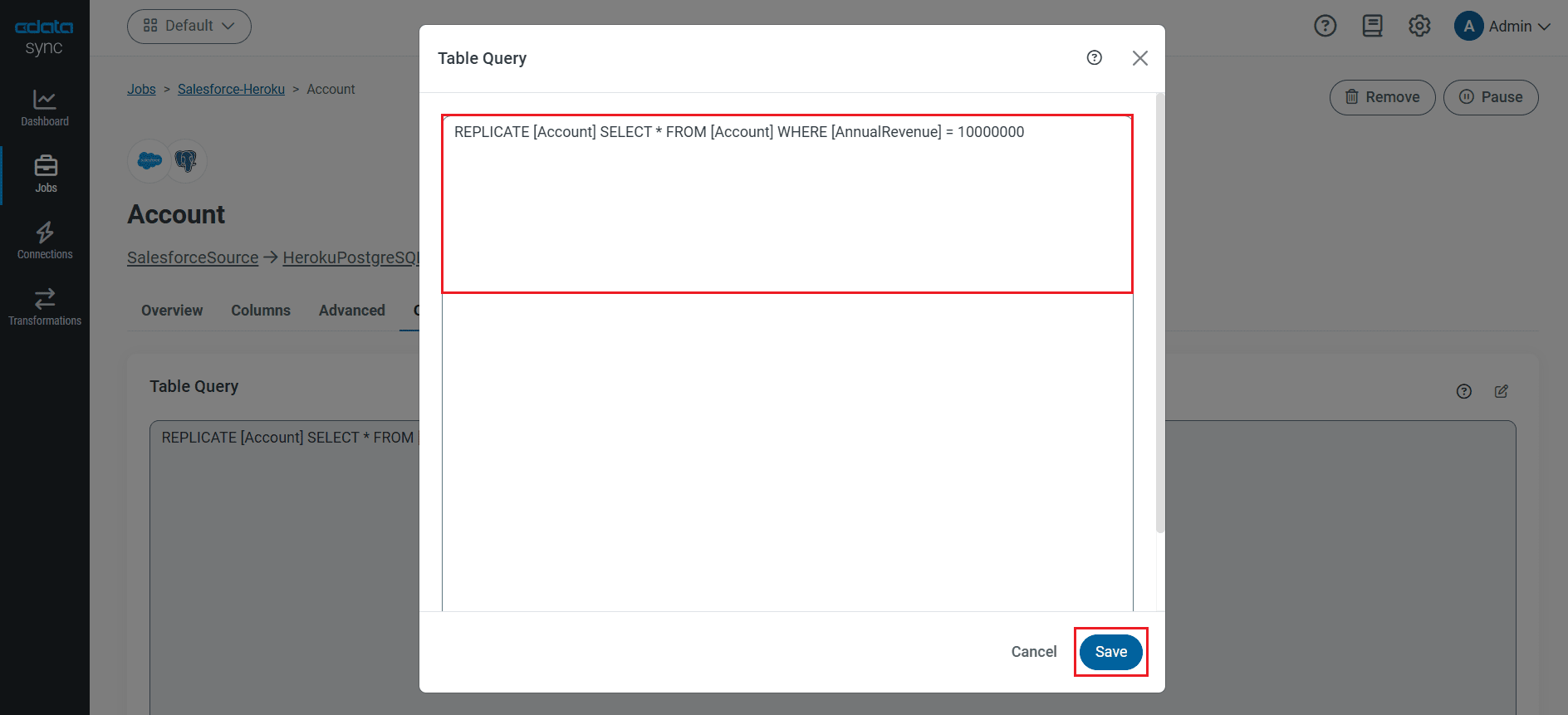 Configure a replication.