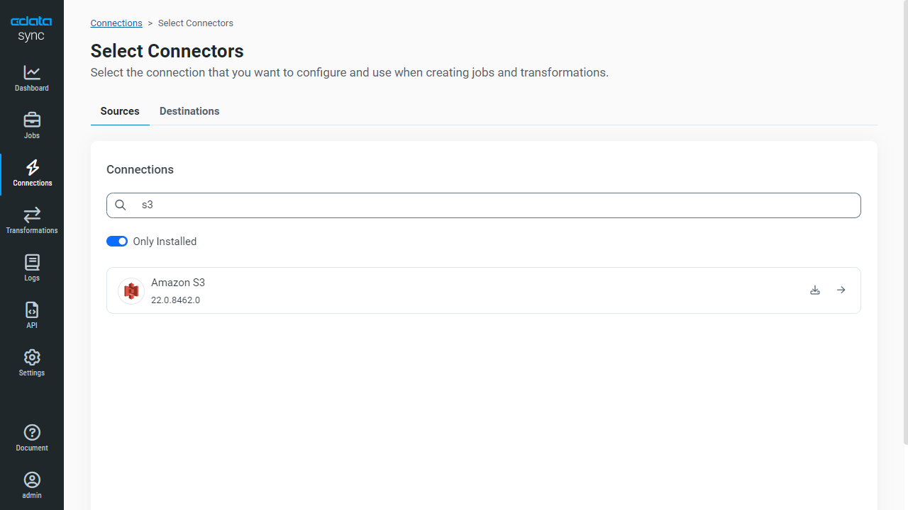CData Sync Destination Locations