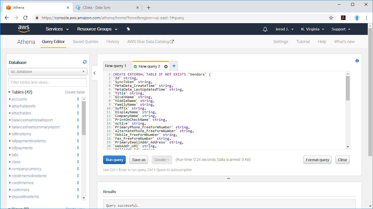 Using the Generated Hive DDL Statement to Create a New Table