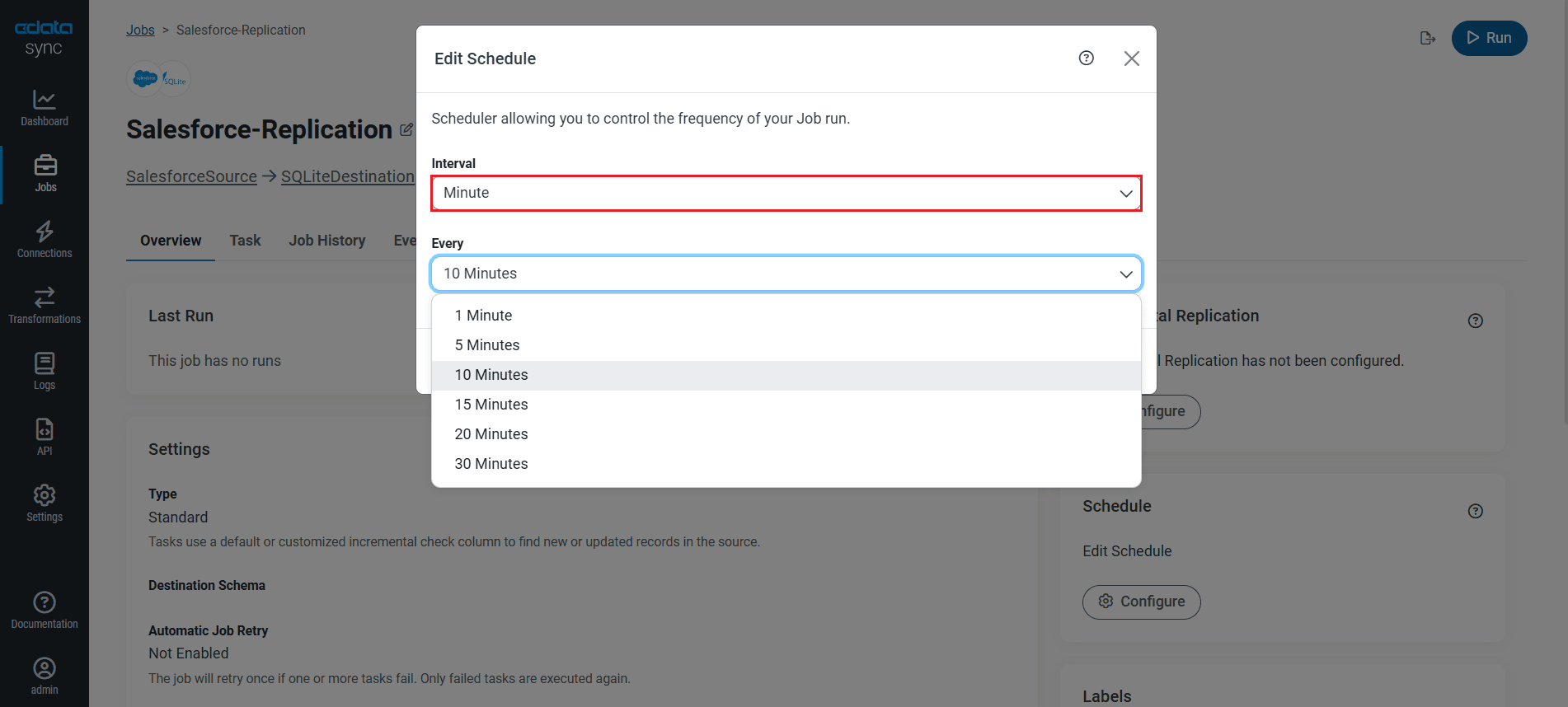 Schedule your job to run automatically.