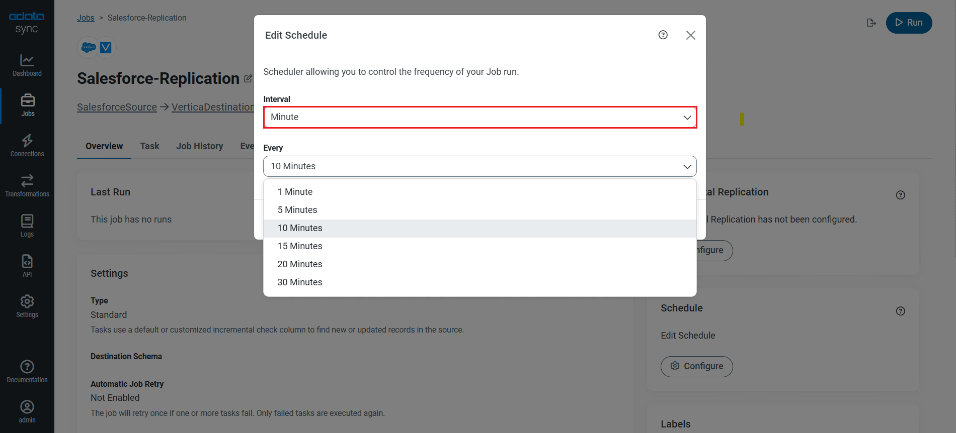 Schedule your job to run automatically.