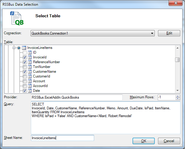 bill an invoice with the cdata excel add in for quickbooks create invoice in excel