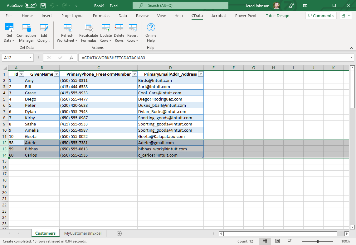 The changes applied. (QuickBooks is shown.)
