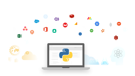 Python and Varius Data Sources Icon