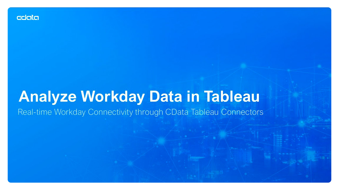 Analyze Workday Data in Tableau