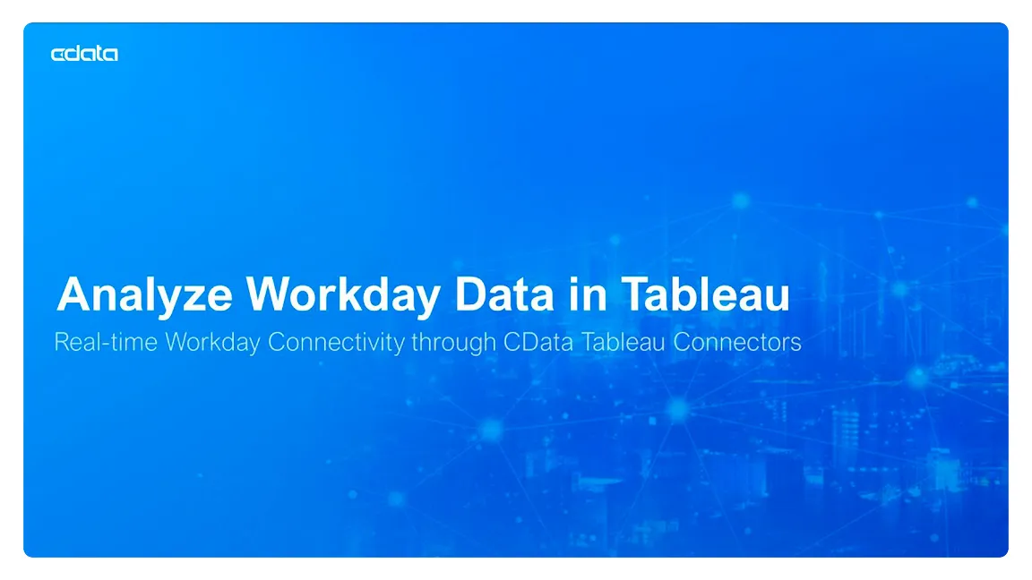 Analyze Workday Data in Tableau