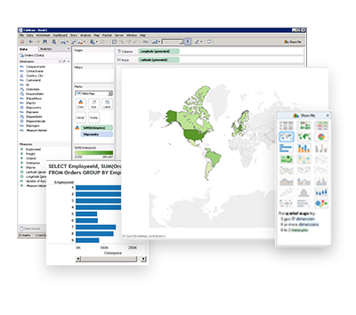 Visualizing data delivered using CData Drivers in Tableau