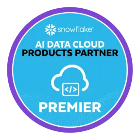Snowflake AI Data Cloud Products Partner Premier Badge